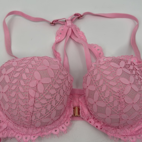 Victoria’s Secret Bra size 32C Dream Angels pink lace front closure - Picture 5 of 10